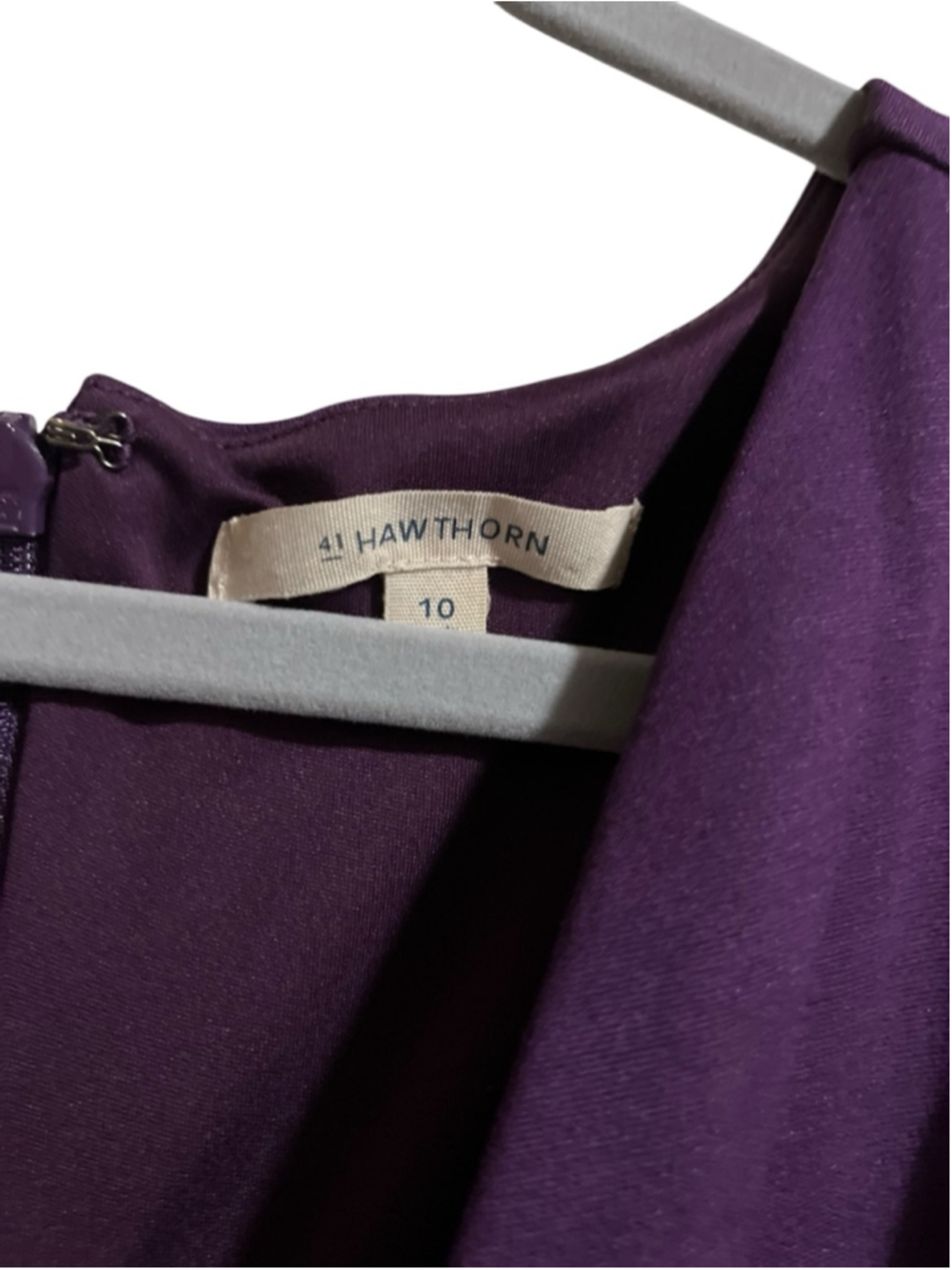 EUC Women's 41 Hawthorn Purple Sleeveless Sheath Dress with Belt Size 10 - Picture 3 of 5